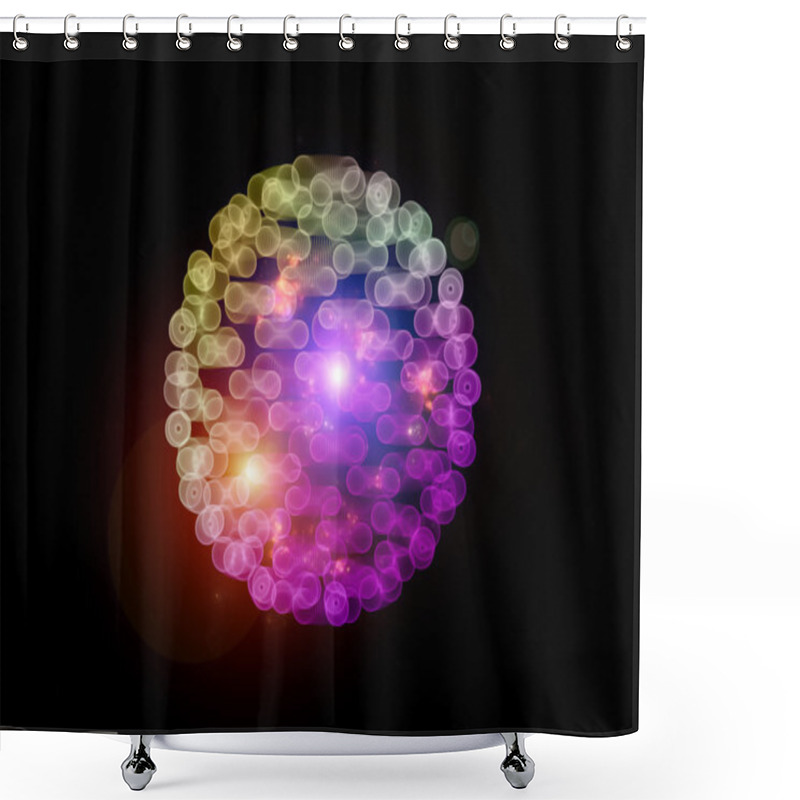 Personality  Lights Of Fractal Geometry Shower Curtains