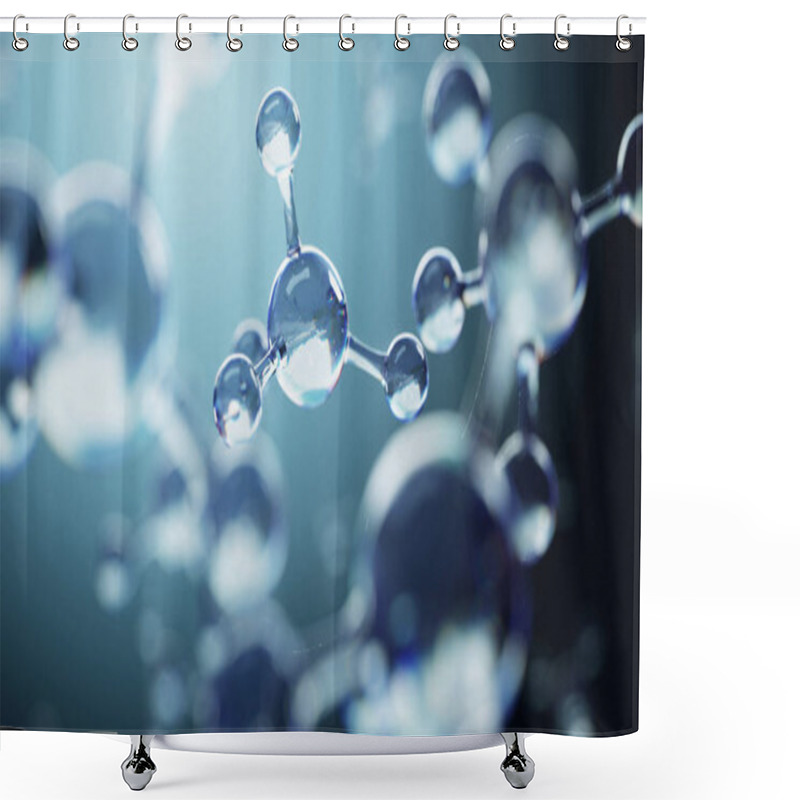 Personality  Science Background With Molecules And Atoms Shower Curtains