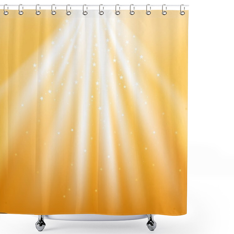 Personality  Light Beams And Stars Shower Curtains