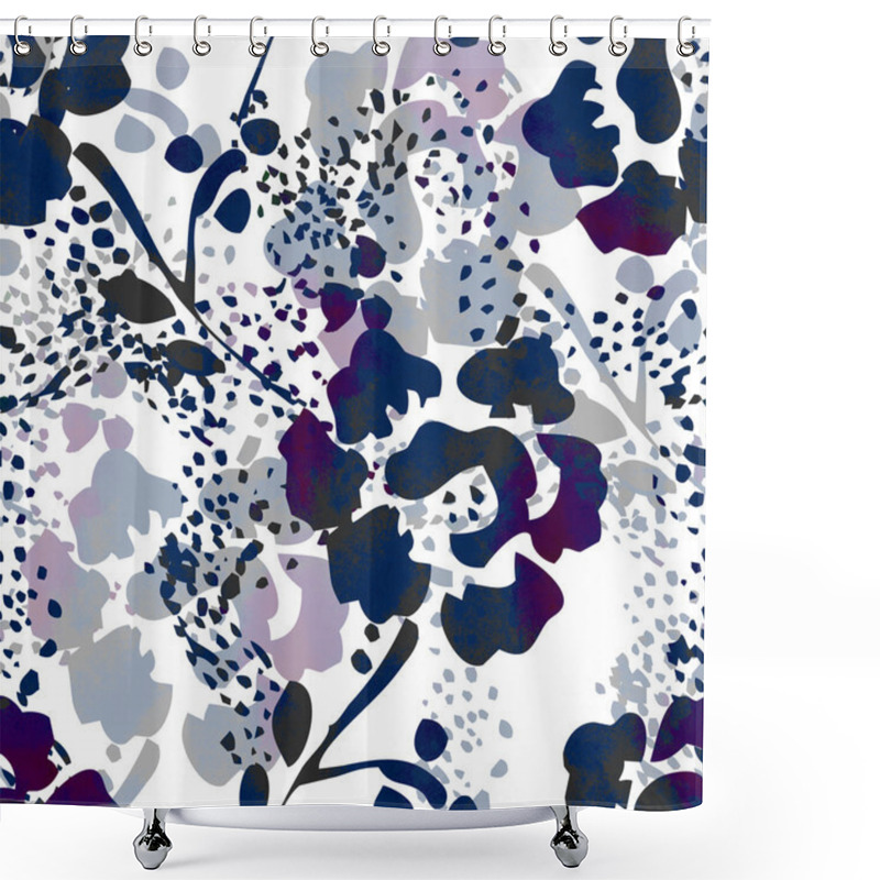 Personality  Decorative Flower Pattern Shower Curtains