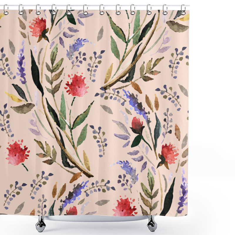 Personality  Flowers And Herbs Pattern Shower Curtains