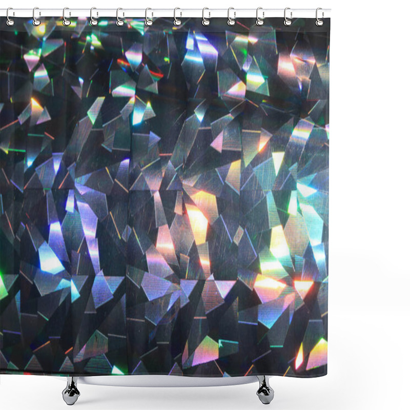 Personality  A Holographic Sci-Fi Futuristic Vibe Abstract Shiny Background Shower Curtains