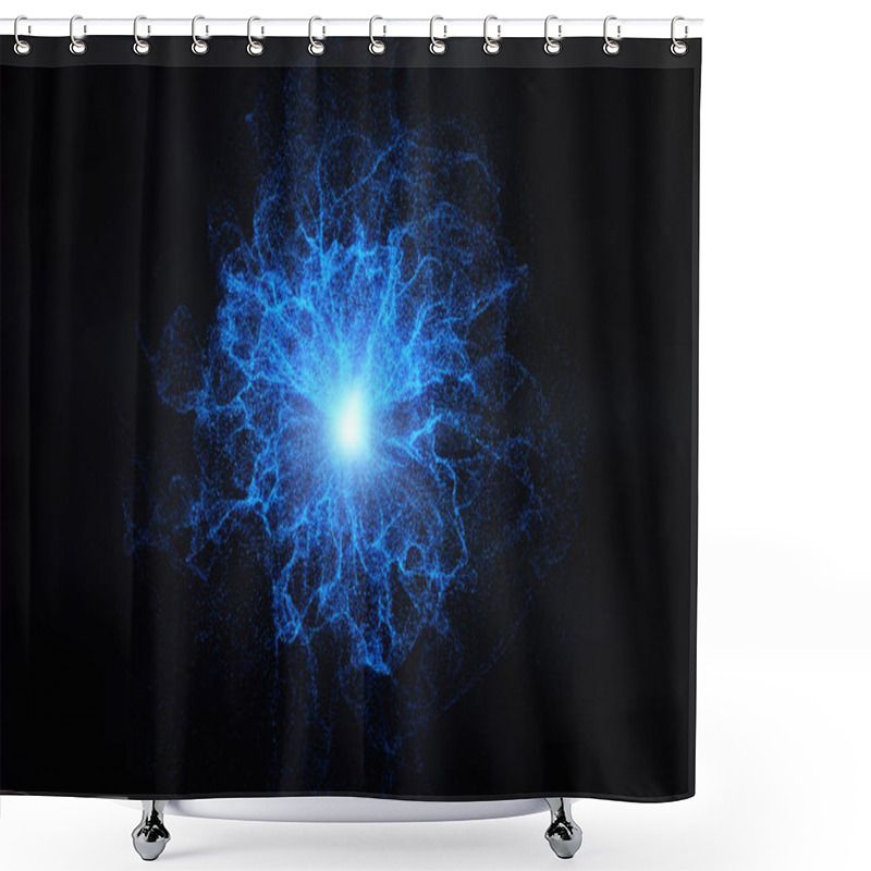 Personality  Glowing Plasma Background  Shower Curtains