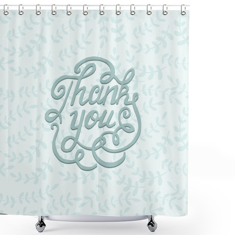 Personality  Thank You Card With Floral Motifs. Shower Curtains