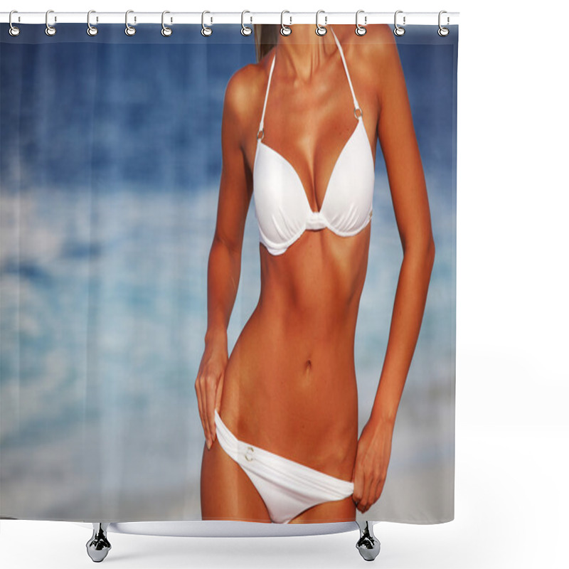 Personality  Woman In Bikini Shower Curtains