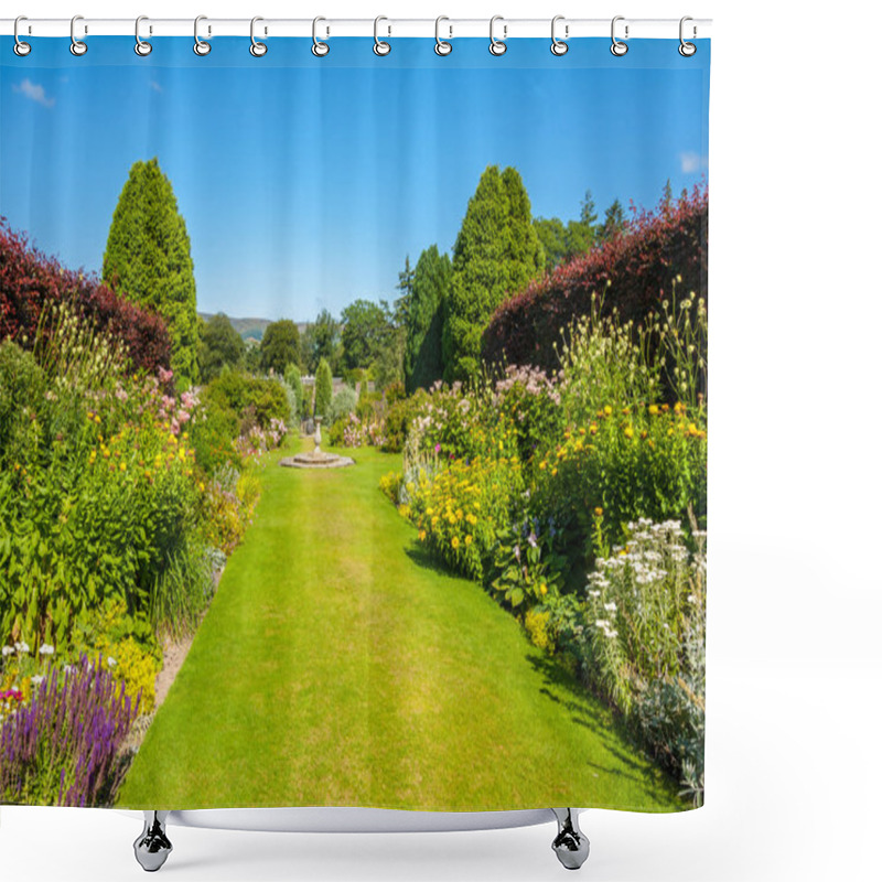 Personality  Beautiful Landscaped Summer Garden Shower Curtains