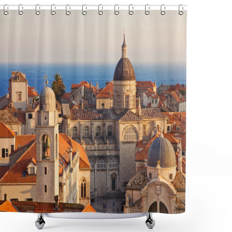 Personality  Dubrovnik Old Town At Sunset Shower Curtains