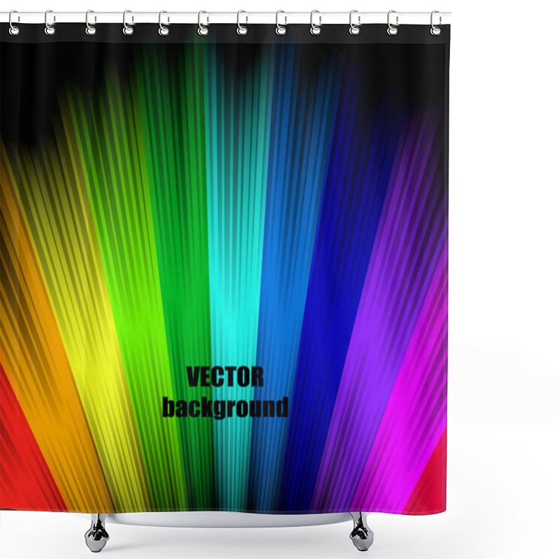 Personality  Abstract Rainbow Colours Shower Curtains