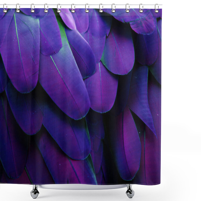 Personality  Blue And Purple Feathers Shower Curtains