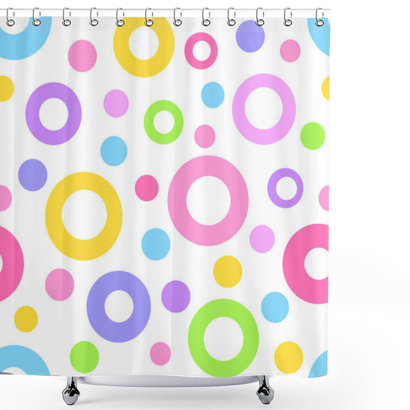 Personality  Seamless Geometric Circle Pattern  Shower Curtains