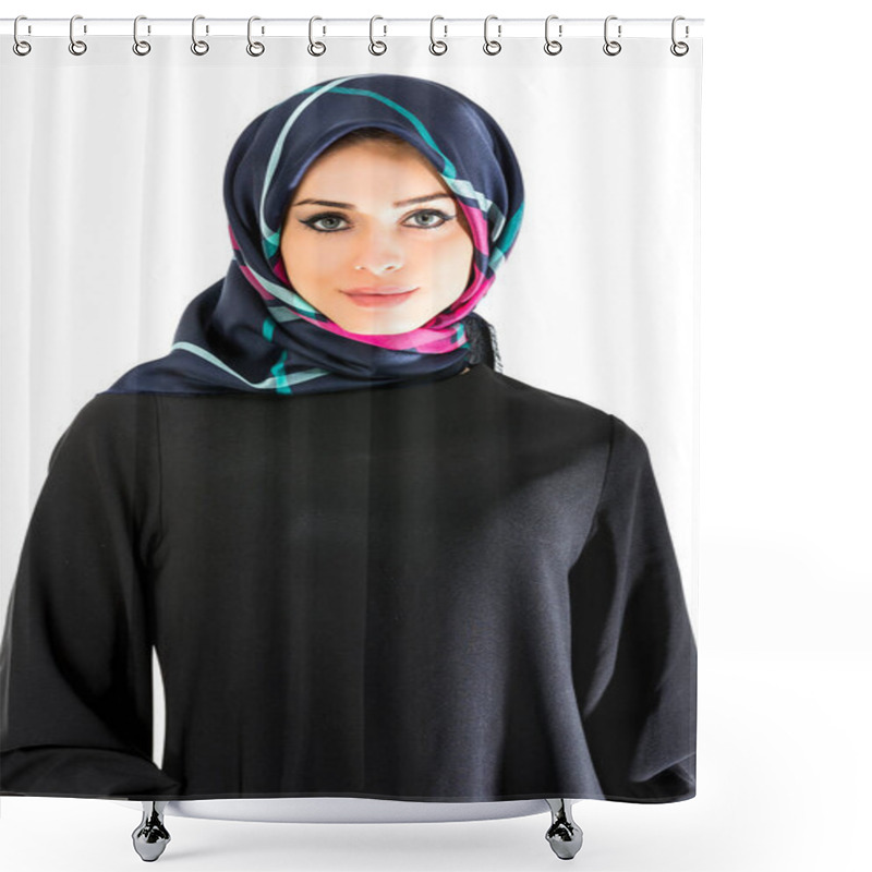 Personality  Beautiful Muslim Woman In Hijab Shower Curtains