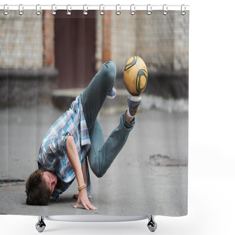 Personality  Football Freestyle Shower Curtains