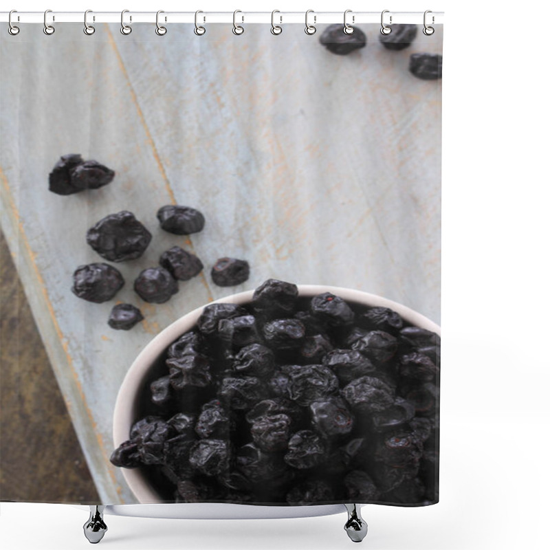 Personality  Preparing Fresh Blueberries On The Table Shower Curtains