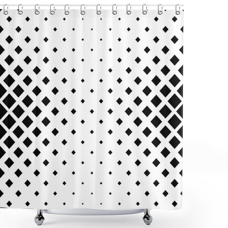 Personality  Abstract Monochrome Square Pattern Design Shower Curtains