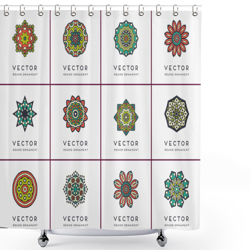 Personality  Ornament Beautiful  Card With Mandala. Shower Curtains