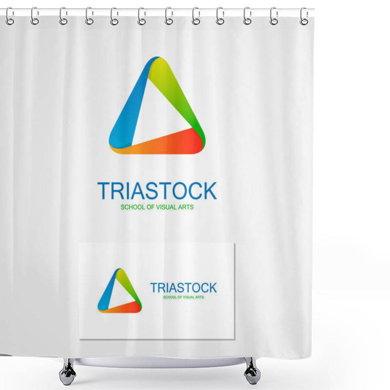 Personality  Set Of Unusual  Triangle  Logo Shower Curtains