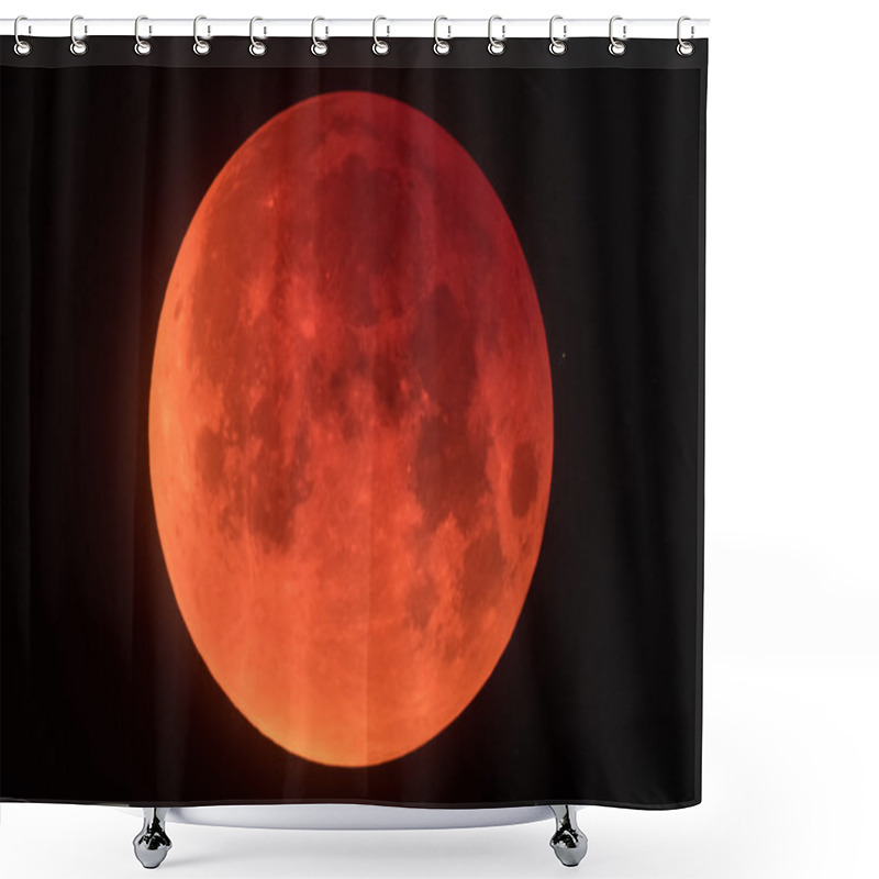 Personality  Lunar Eclipse Red Moon Shower Curtains