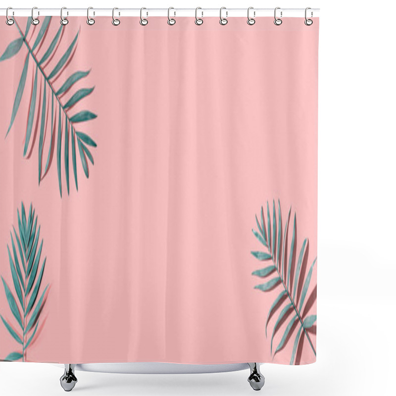 Personality  Tropical Palm Leaves From Above Shower Curtains