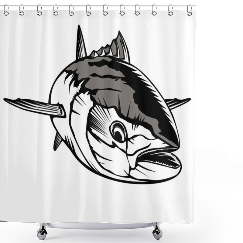 Personality  Tuna Fish Bluefin Shower Curtains