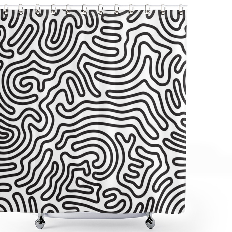 Personality  Universal Geometric Striped Seamless Pattern. Repeating Abstract Shower Curtains