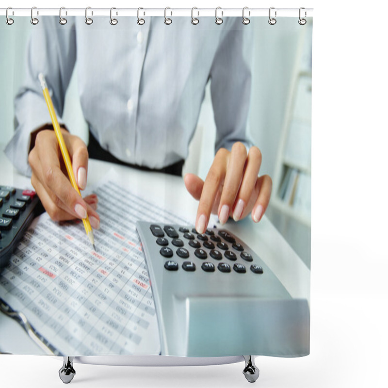 Personality  Working With Documents Shower Curtains