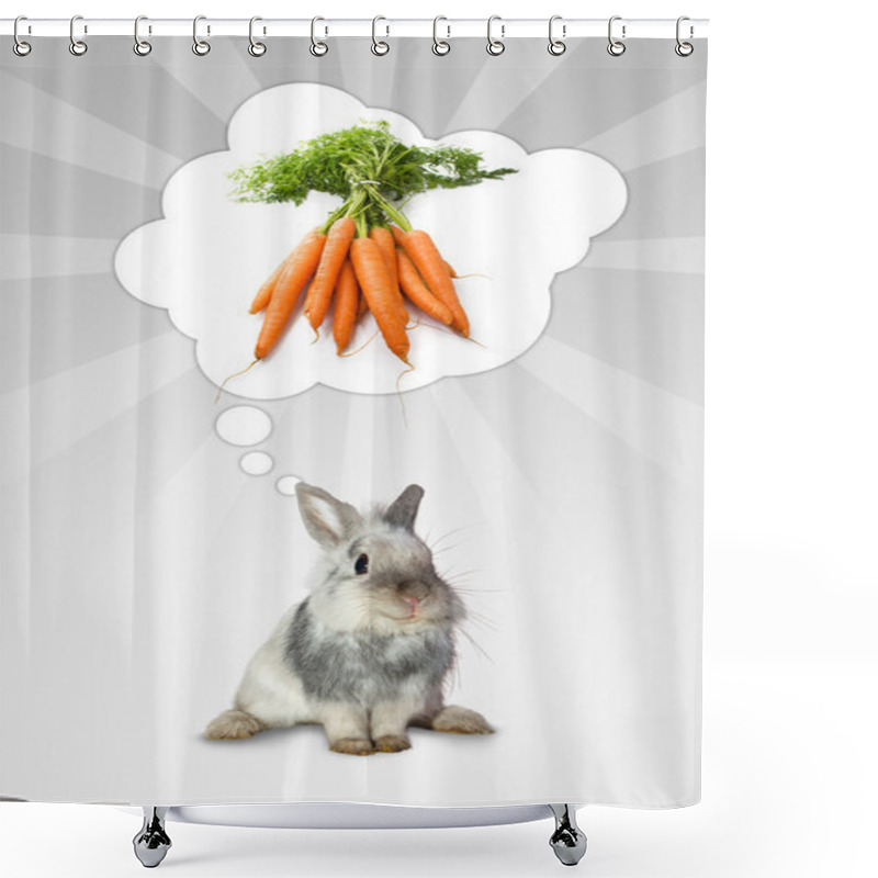 Personality  The Rabbit's Think Shower Curtains