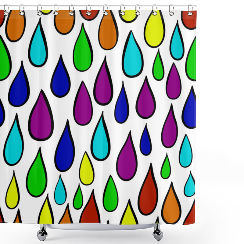 Personality  Rainy Seamless Pattern Shower Curtains