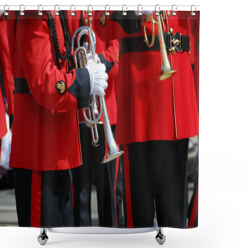 Personality  Marching Band Trumpet Shower Curtains