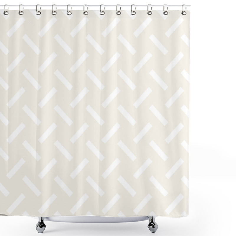 Personality  Crosshatch Vector Seamless Geometric Pattern. Crossed Graphic Rectangles Background. Checkered Motif. Seamless Subtle Texture Of Crosshatched Lines. Trellis Simple Fabric Print. Shower Curtains