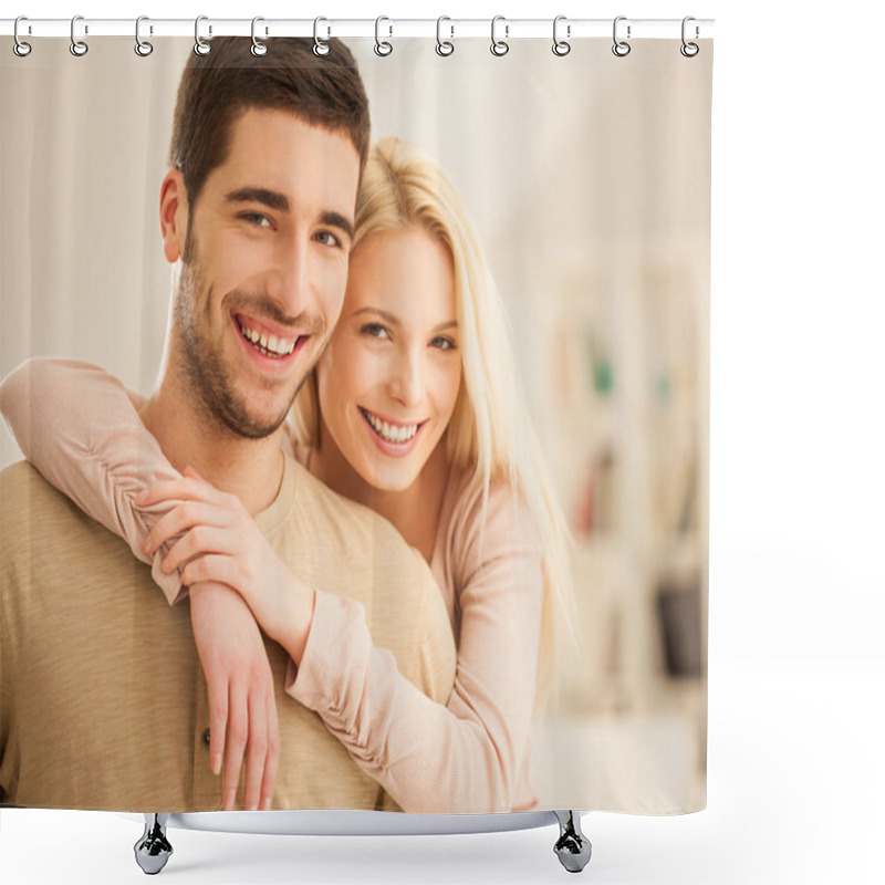 Personality  Happy Couple Shower Curtains