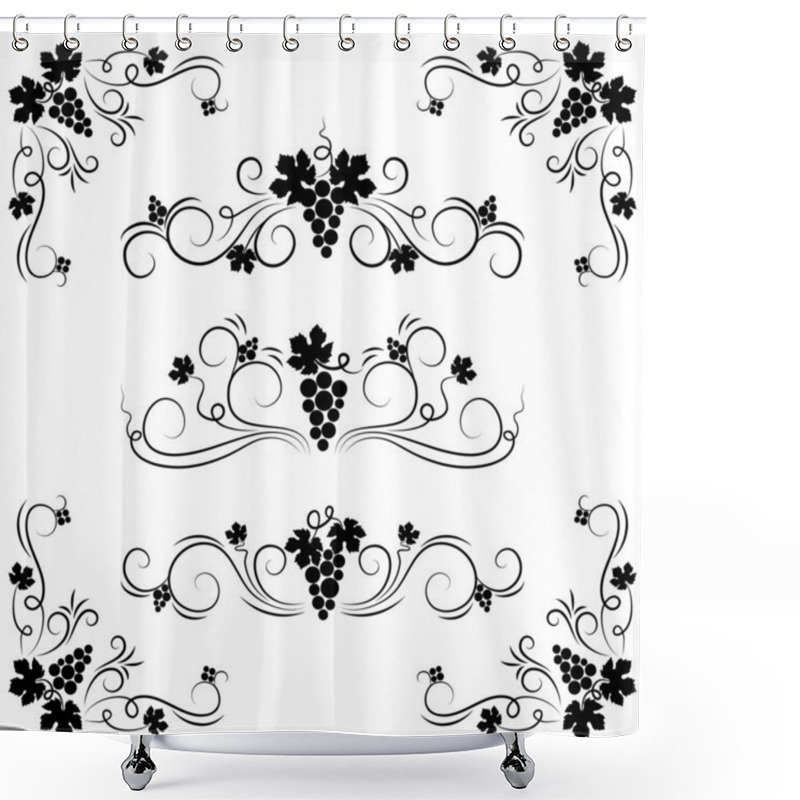 Personality  Grape Design Elements. Shower Curtains