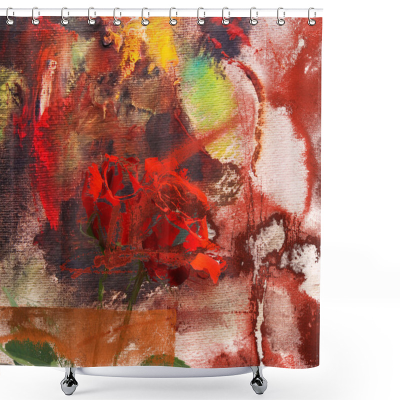 Personality  Abstract Background With The Motif Of Roses Shower Curtains