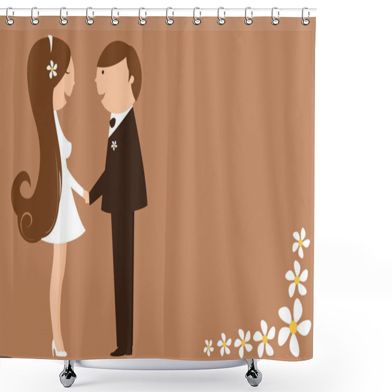 Personality  Funky Wedding Invitation Shower Curtains