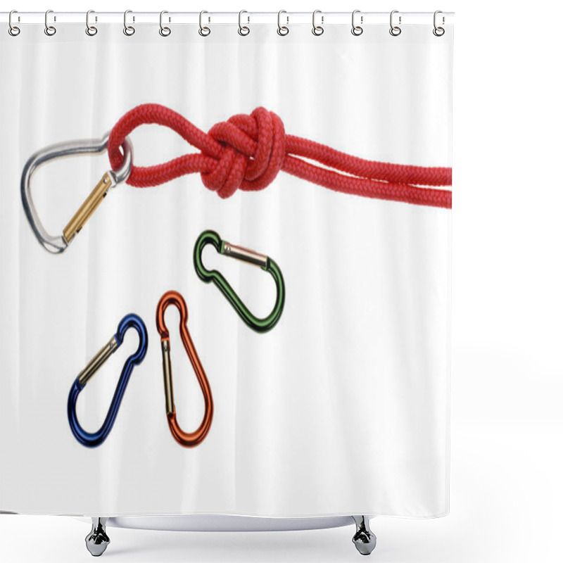 Personality  Rope With Carabiners Shower Curtains