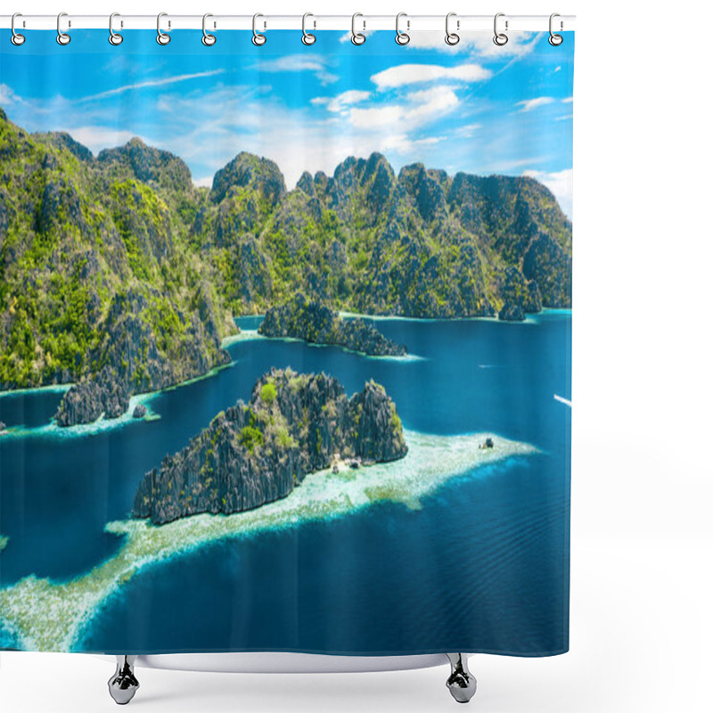 Personality  Spectacular Landscape Of Coron Island In Philippines Shower Curtains