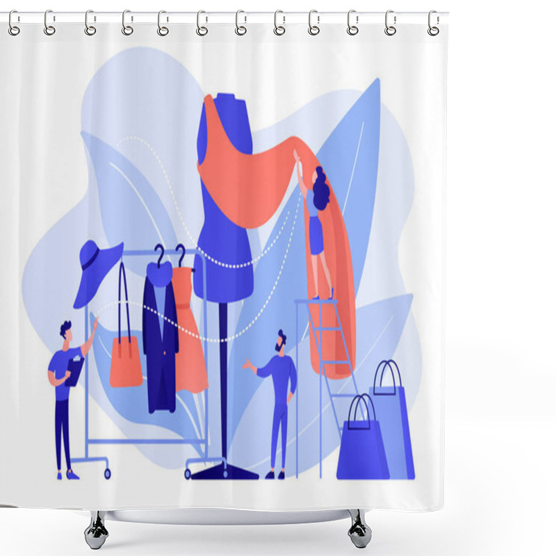 Personality  Fashion Industry Concept Vector Illustration. Shower Curtains