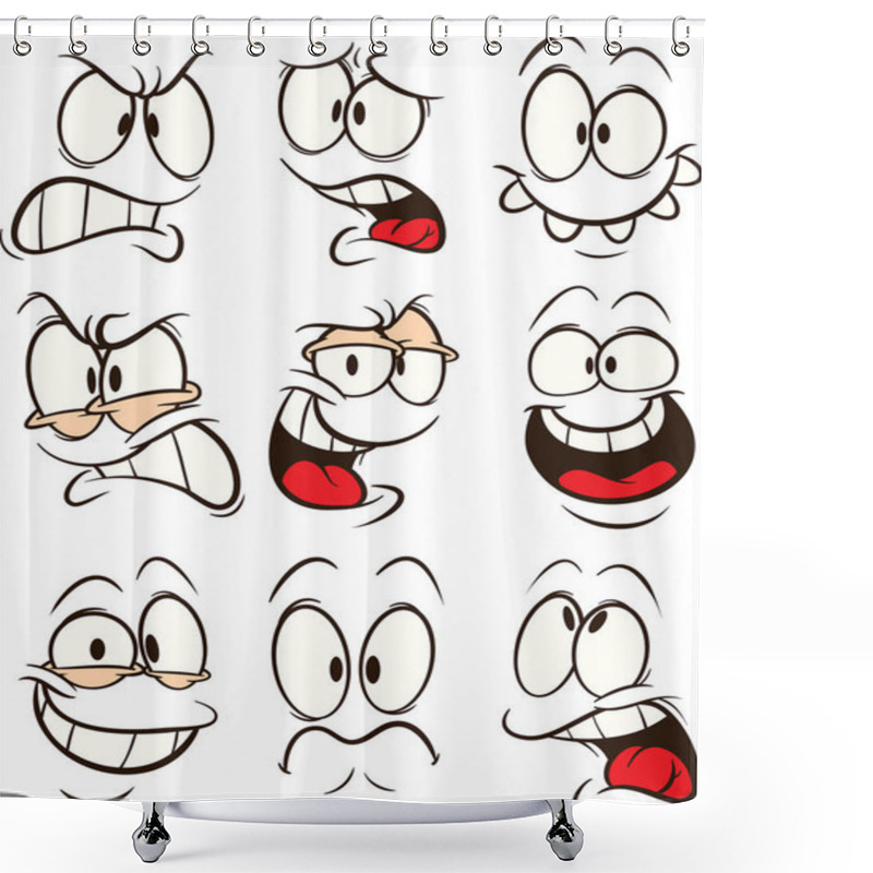 Personality  Cartoon Faces Shower Curtains