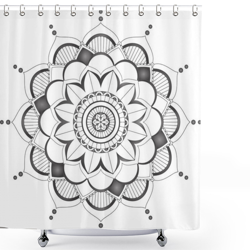 Personality  Background Template With Mandala Pattern Design Illustration Shower Curtains