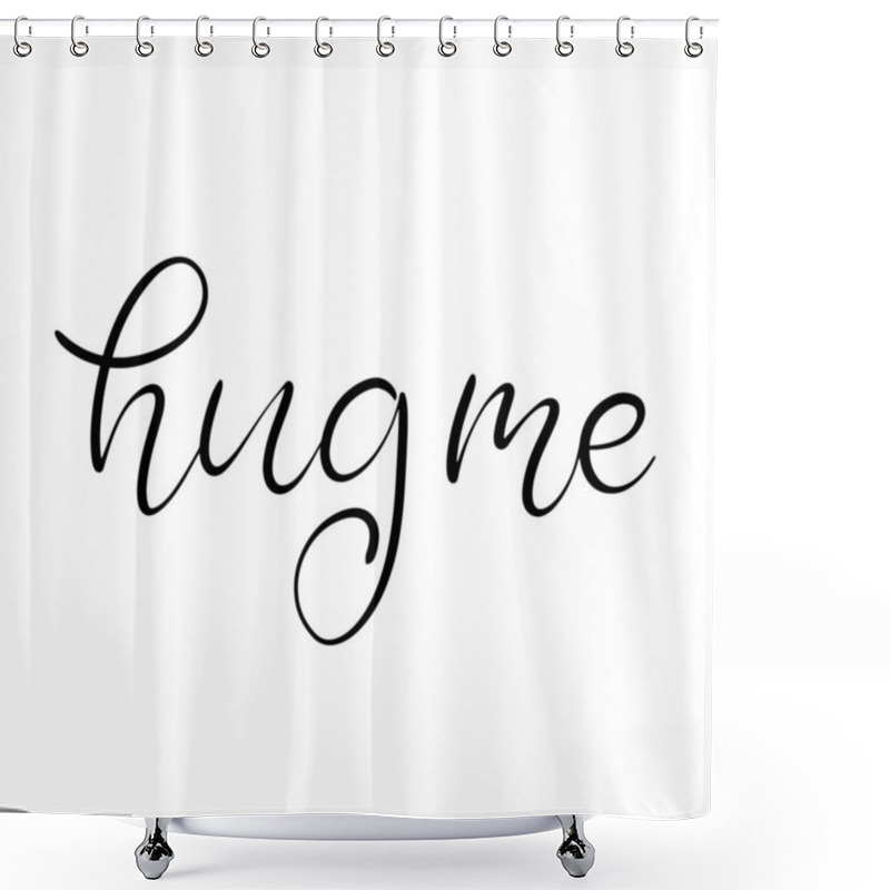 Personality  Black And White Lettering Vector Illustration Shower Curtains