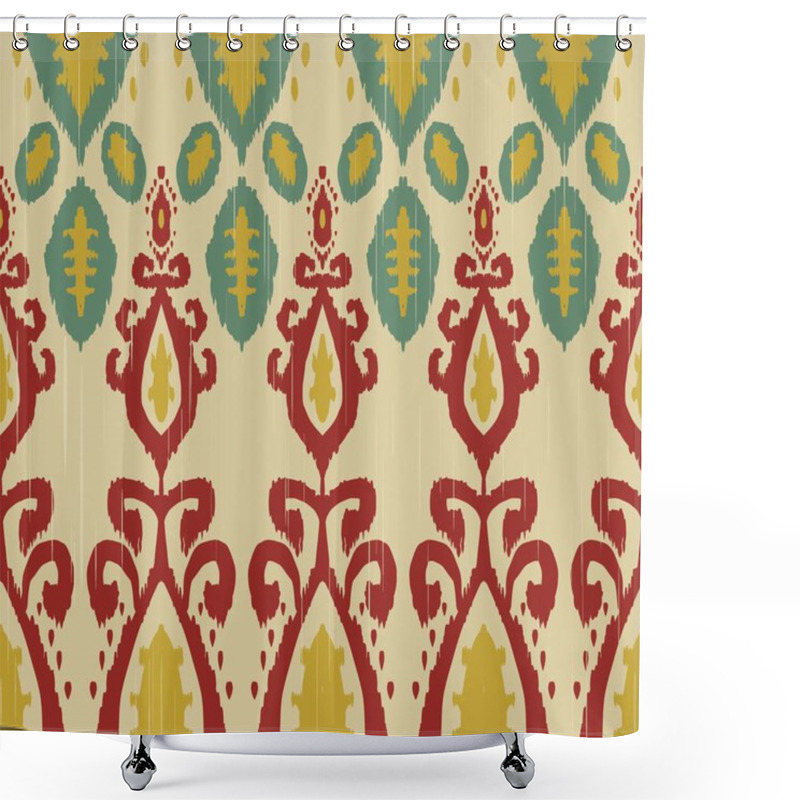 Personality  Illustration ,Ikat Printing Textile Pattern Wallpaper, Abstract For Textile Design Shower Curtains