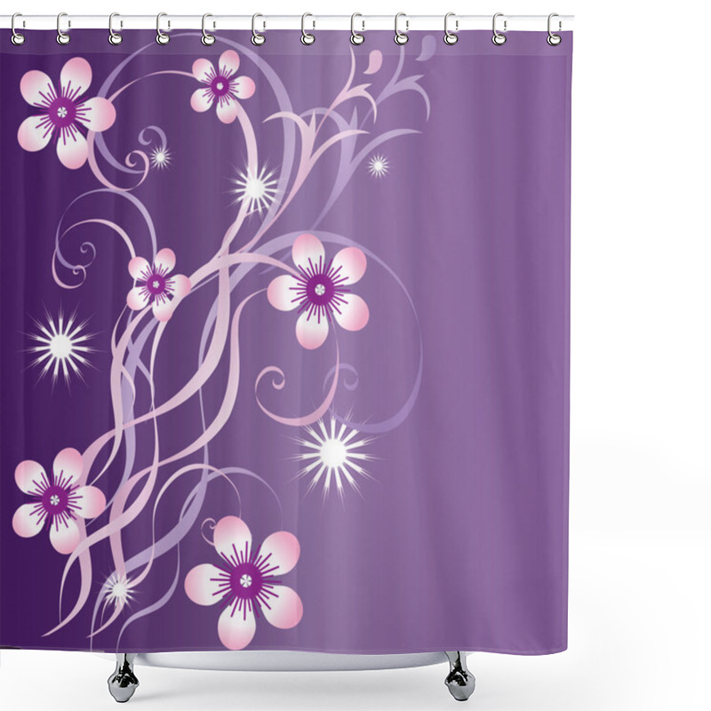 Personality  Ornament With Flowers. Shower Curtains