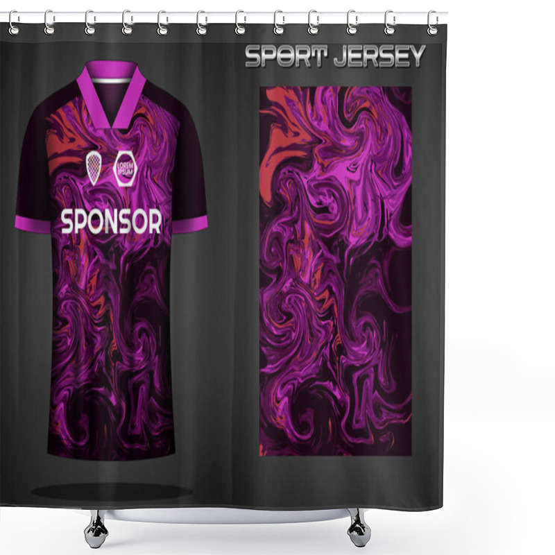 Personality  Soccer Jersey Sport Shirt Design Template Shower Curtains