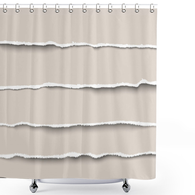 Personality  Set Of Torn Paper Dividers For Websites And Infographics Shower Curtains