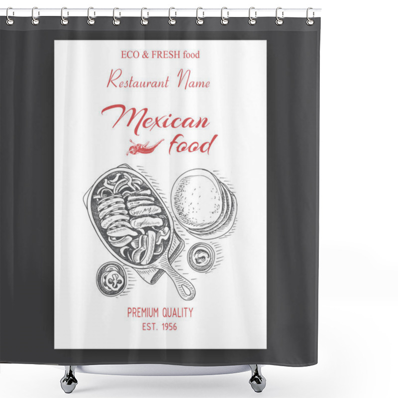 Personality  Mexican Food Menu Template Shower Curtains