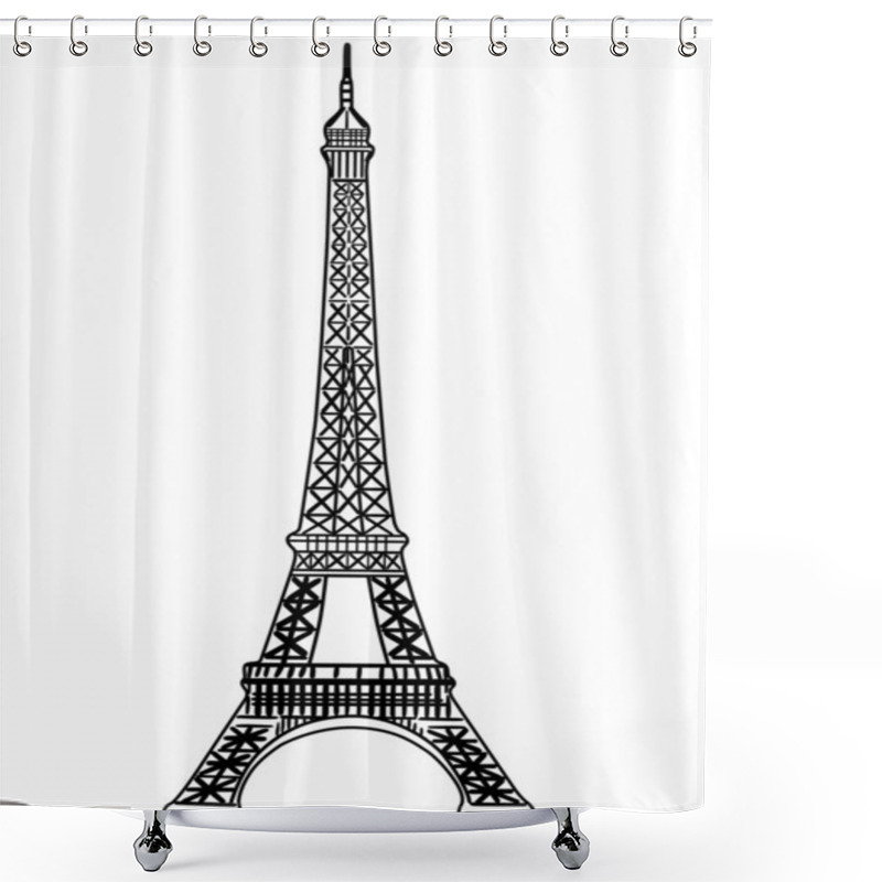 Personality  Eiffel Tower Shower Curtains