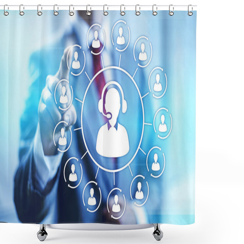 Personality  Telemarketing Illustration Shower Curtains