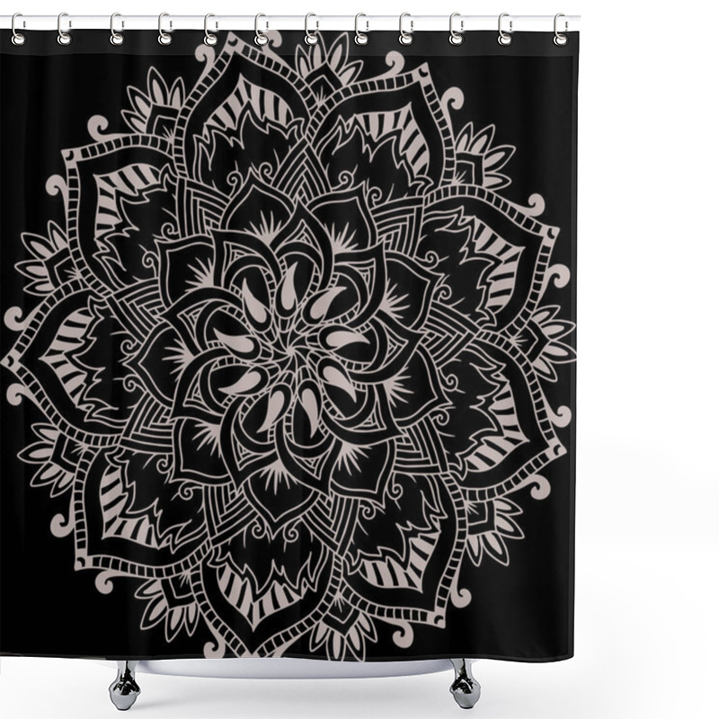 Personality  Mandala Ethnic Decorative Element, Hand Drawing Background Shower Curtains