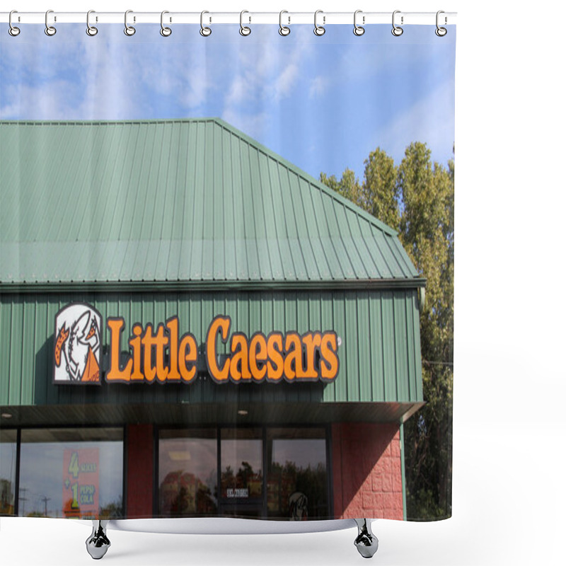 Personality  Little Caesars Storefront Sign Shower Curtains