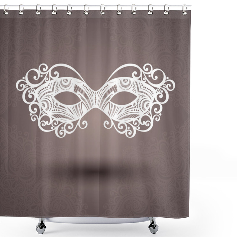 Personality  Beautiful Masquerade Mask (Vector) Shower Curtains