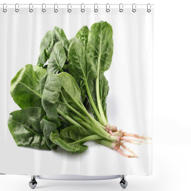 Personality  Spinach On A White Background Shower Curtains